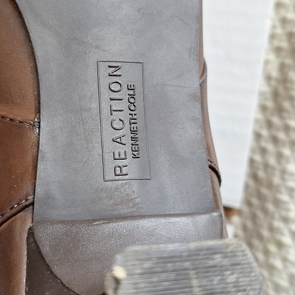 KENNETH COLE REACTION 9M GOOD DAY LEATER DRESS SHOES BROWN - Picture 7 of 10